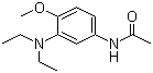 structure of CAS# 19433-93-3, 3-(N,N-二乙基)氨基-4-甲氧基乙酰苯胺