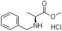 structure of CAS# 19460-85-6, N-Benzyl-L-alanine methyl ester hydrochloride