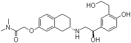 CAS 登录号：194785-19-8, 贝多拉君, N,N-二甲基-2-[[(7S)-5,6,7,8-四氢-7-[[(2R)-2-羟基-2-[4-羟基-3-(2-羟乙基)苯基]乙基]氨基]-2-萘基]氧基]乙酰胺