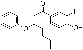 structure of CAS# 1951-26-4, 2-Butyl-3-(3,5-Diiodo-4-hydroxy benzoyl) benzofuran