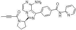 structure of CAS# 1952316-43-6, 4-[8-氨基-3-[(2R)-1-(1-氧代-2-丁炔-1-基)-2-吡咯烷基]咪唑并[1,5-a]吡嗪-1-基]-N-2-吡啶基苯甲酰胺
