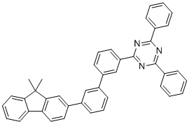 structure of CAS# 1955543-57-3, 2-(3'-(9,9-二甲基-9H-芴-2-基)-[1,1'-联苯]-3-基)-4,6-二苯基-1,3,5-三嗪