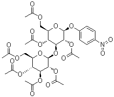 CAS # 195715-98-1, 4-Nitrophenyl 3-O-(2,3,4,6-tetra-O-acetyl-beta-D-glucopyranosyl)-beta-D-glucopyranoside 2,4,6-triacetate
