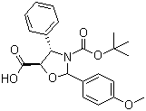 structure of CAS# 196404-55-4, (4S,5R)-2-(4-甲氧基苯基)-4-苯基-3,5-恶唑烷二羧酸 3-叔丁酯