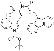 structure of CAS# 197632-75-0, N-芴甲氧羰基-N-甲基-N'-叔丁氧羰基-L-色氨酸