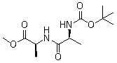 structure of CAS# 19794-10-6, N-[叔丁氧羰基]-L-丙氨酰-L-丙氨酸甲酯