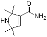 CAS # 19805-75-5, 2,2,5,5-Tetramethyl-3-pyrrolidinecarboxamide, 2,2,5,5-Tetramethyl-2,5-dihydro-1H-pyrrole-3-carboxamide