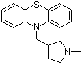 CAS # 1982-37-2, Methdilazine, 10-((1-Methyl-3-pyrrolidinyl)methyl)-10H-phenothiazine, 10-[(1-Methyl-3-pyrrolidinyl)methyl]phenothiazine, MJ 5022