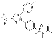 CAS # 198471-47-5, N-Acetyl-4-[5-(4-methylphenyl)-3-trifluoromethyl-1H-pyrazol-1-yl]benzenesulfonamide, N-[[4-[5-(4-Methylphenyl)-3-(trifluoromethyl)-1H-pyrazol-1-yl]phenyl]sulfonyl]acetamide