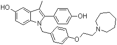 CAS # 198481-32-2, Bazedoxifene, 1-[[4-[2-(Hexahydro-1H-azepin-1-yl)ethoxy]phenyl]methyl]-2-(4-hydroxyphenyl)-3-methyl-1H-indol-5-ol