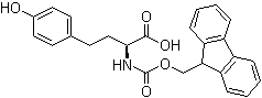 CAS # 198560-10-0, (S)-alpha-[[(9H-Fluoren-9-ylmethoxy)carbonyl]amino]-4-hydroxybenzenebutanoic acid