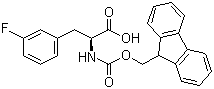 structure of CAS# 198560-68-8, Fmoc-L-3-氟苯丙氨酸
