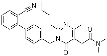 CAS 登录号：1985668-78-7, 2-丁基-1-[(2'-氰基[1,1'-联苯]-4-基)甲基]-1,6-二氢-N,N,4-三甲基-6-氧代-5-嘧啶乙酰胺