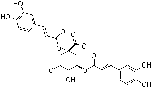 structure of CAS# 19870-46-3, 1,3-Dicaffeoylquinic acid