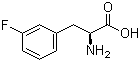 3-氟-L-苯丙氨酸分子结构 (CAS 19883-77-3)