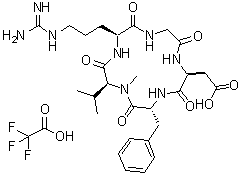 structure of CAS# 199807-35-7, 环(L-精氨酰甘氨酰-L-alpha-天冬氨酰-D-苯丙氨酰-N-甲基-L-缬氨酰) 单(三氟乙酸)盐