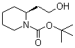 structure of CAS# 199942-74-0, (S)-2-(2-Hydroxyethyl)piperidine-1-carboxylic acid tert-butyl ester