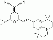 structure of CAS# 200052-70-6, 4-(Dicyanomethylene)-2-tert-butyl-6-(1,1,7,7-tetramethyljulolidin-4-yl-vinyl)-4H-pyran