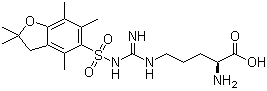 structure of CAS# 200115-86-2, N5-[[[(2,3-二氢-2,2,4,6,7-五甲基-5-苯并呋喃基)磺酰基]氨基]亚氨基甲基]-L-鸟氨酸