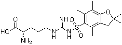 CAS 登录号：200116-81-0, N5-[[[(2,3-二氢-2,2,4,6,7-五甲基-5-苯并呋喃)磺酰]氨基]亚氨甲基]-D-鸟氨酸