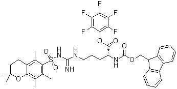 CAS # 200188-07-4, N5-[[[(3,4-Dihydro-2,2,5,7,8-pentamethyl-2H-1-benzopyran-6-yl)sulfonyl]amino]iminomethyl]-N2-[(9H-fluoren-9-ylmethoxy)carbonyl]-D-ornithine pentafluorophenyl ester