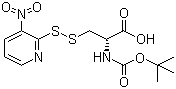 structure of CAS# 200350-73-8, N-[叔丁氧羰基]-3-[(3-硝基-2-吡啶基)二硫]-D-丙氨酸