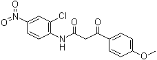 CAS 登录号：20043-88-3, alpha-(4-甲氧基苯甲酰基)-2-氯-4-硝基乙酰苯胺