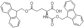 Fmoc-L-glutamic acid 5-(9-fluorenylmethyl) ester molecular structure (CAS 200616-18-8)