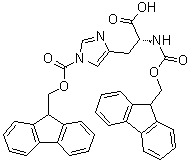 structure of CAS# 200926-18-7, N,1-二[芴甲氧羰基]-D-组氨酸