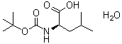 structure of CAS# 200937-17-3, N-[(1,1-Dimethylethoxy)carbonyl]-D-leucine monohydrate
