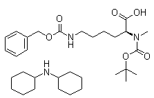 N2-[(1,1-Dimethylethoxy)carbonyl]-N2-methyl-N6-[(phenylmethoxy)carbonyl]-L-lysine dicyclohexylammonium salt molecular structure (CAS 201002-18-8)