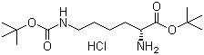 structure of CAS# 201007-86-5, N'-叔丁氧羰基-D-赖氨酸叔丁酯盐酸盐