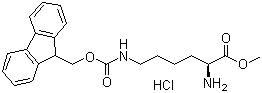 structure of CAS# 201009-98-5, N'-芴甲氧羰基-L-赖氨酸甲酯盐酸盐
