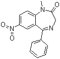 structure of CAS# 2011-67-8, 硝甲西泮