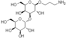 3-Aminopropyl 3-O-alpha-D-galactopyranosyl-beta-D-galactopyranoside molecular structure (CAS 201667-63-2)
