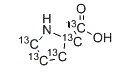 structure of CAS# 201740-83-2, L-Proline-<sup>13</sup>C<sub>5</sub>