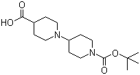 structure of CAS# 201810-59-5, 1'-(tert-Butoxycarbonyl)-1,4'-bipiperidine-4-carboxylic acid