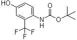 CAS # 201811-38-3, [4-Hydroxy-2-(trifluoromethyl)phenyl]carbamic acid 1,1-dimethylethyl ester