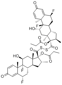 structure of CAS# 201812-64-8, 去氟甲基氟替卡松丙酸酯二硫醚