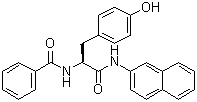(alphaS)-alpha-(Benzoylamino)-4-hydroxy-N-2-naphthalenylbenzenepropanamide molecular structure (CAS 201988-63-8)