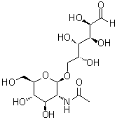 CAS 登录号：20212-77-5, 6-O-[2-(乙酰氨基)-2-脱氧-beta-D-吡喃葡萄糖基]-D-半乳糖