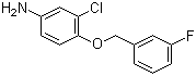 structure of CAS# 202197-26-0, 3-氯-4-(3-氟苄氧基)苯胺
