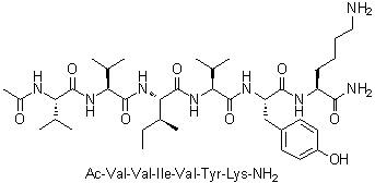 CAS # 2022956-52-9, N-Acetyl-L-valyl-L-valyl-L-isoleucyl-L-valyl-L-tyrosyl-L-lysinamide