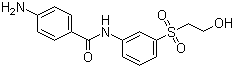 CAS # 20241-68-3, 4-Amino-N-(3-(2-hydroxyethyl)sulfonylphenyl)benzamide, 4-Amino-N-[3-(2-hydroxyethylsulfonyl)phenyl]benzamide