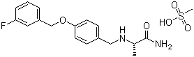 structure of CAS# 202825-46-5, Safinamide mesylate