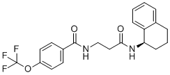 CAS # 2029049-79-2, N-[3-oxo-3-[[(1R)-1,2,3,4-tetrahydro-1-naphthalenyl]amino]propyl]-4-(trifluoromethoxy)-benzamide