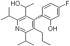 structure of CAS# 202917-17-7, (alphaR,4R)-4-(4-Fluoro-2-hydroxyphenyl)-alpha-methyl-2,6-bis(1-methylethyl)-5-propyl-3-pyridinemethanol