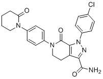 structure of CAS# 2029205-64-7, 1-(4-氯苯基)-7-氧代-6-(4-(2-氧代哌啶-1-基)苯基)-4,5,6,7-四氢-1H-吡唑并[3,4-c]吡啶-3-甲酰胺