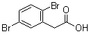 structure of CAS# 203314-28-7, 2,5-Dibromobenzeneacetic acid