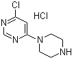 structure of CAS# 203519-89-5, 6-Chloro-4-(1-piperazinyl)pyrimidine hydrochloride